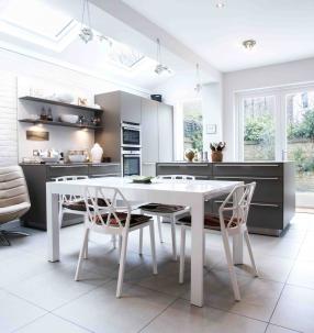 View of Dining / Kitchen with Rooflight's above